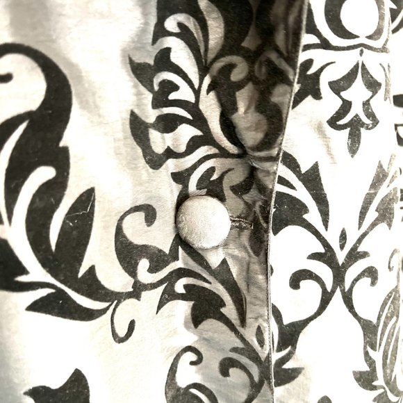 NWT Dorman Boutique Black Blazer Rain Jacket with Velvet Floral Detail Size 3XL - Picture 8 of 11